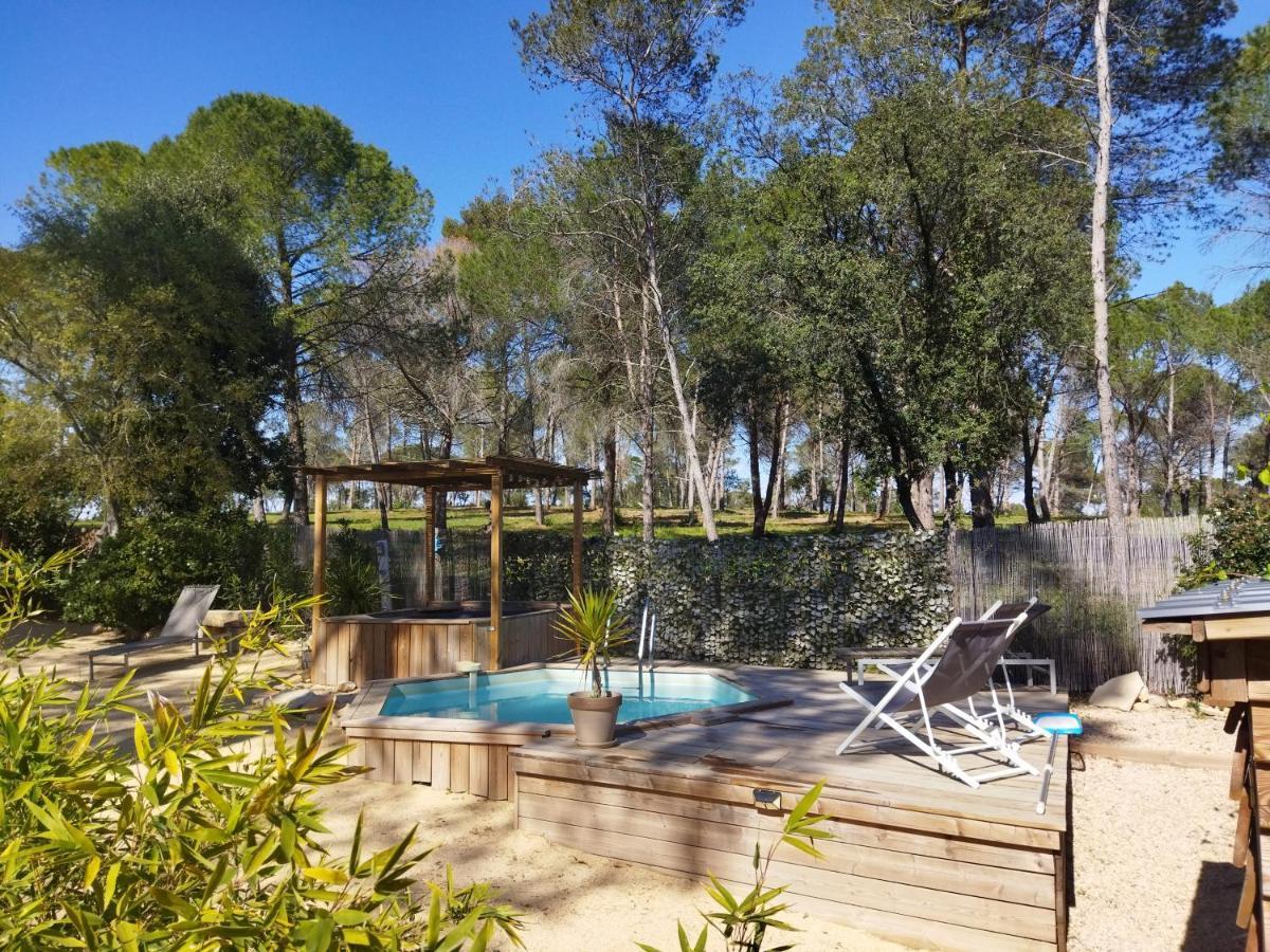 Maison 5 Personnes En Garrigue - Piscine-Spa Prive Langlade Kültér fotó
