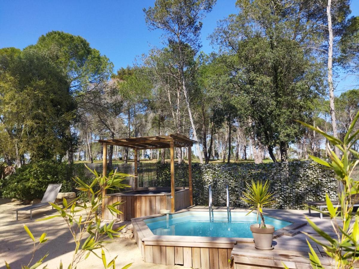 Maison 5 Personnes En Garrigue - Piscine-Spa Prive Langlade Kültér fotó